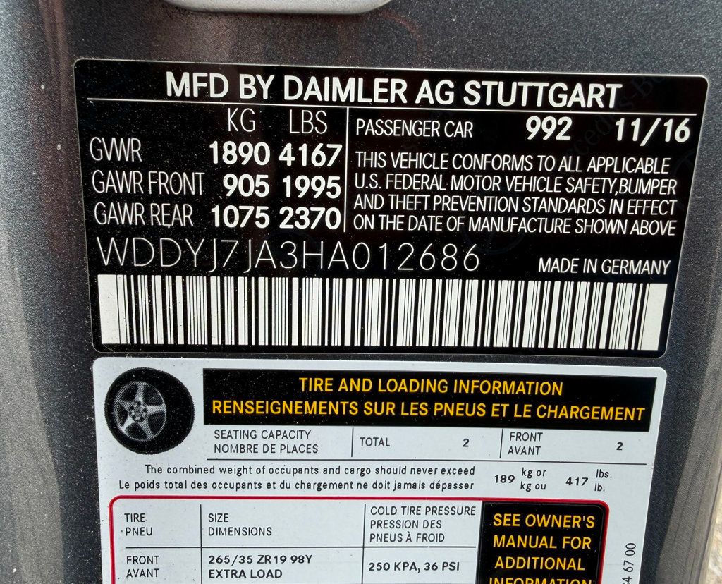 2017 Mercedes-Benz AMG GT AMG GT S Coupe - 22993427 - 37