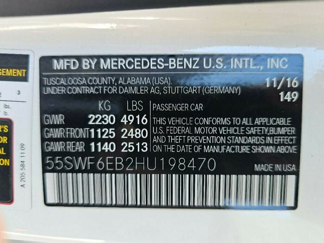 2017 Mercedes-Benz C-Class AMG C 43 4MATIC Sedan - 22970292 - 42