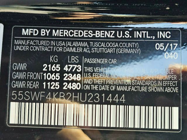 2017 Mercedes-Benz C-Class C 300 4MATIC Sedan - 22960173 - 38