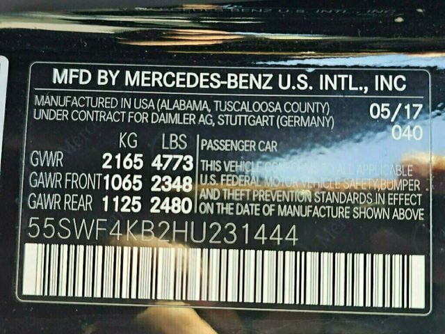 2017 Mercedes-Benz C-Class C 300 4MATIC Sedan - 22960173 - 39