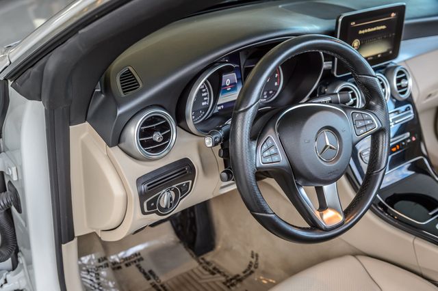 2017 Mercedes-Benz C-Class C300 4MATIC - WHITE ON BEIGE - CONVERTIBLE - BACKUP CAM-GORGEOUS - 22965366 - 34