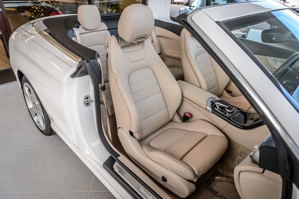2017 Mercedes-Benz C-Class C300 4MATIC - WHITE ON BEIGE - CONVERTIBLE - BACKUP CAM-GORGEOUS - 22965366 - 49