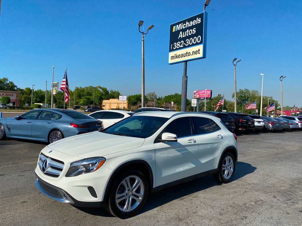 17 Used Mercedes Benz Gla Gla 250 4matic White With Two Tone Interior Low Miles At Michaels Autos Serving Orlando Fl Iid