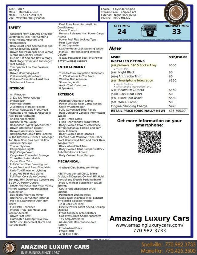 2017 Mercedes-Benz GLA GLA 250 SUV - 23075410 - 22