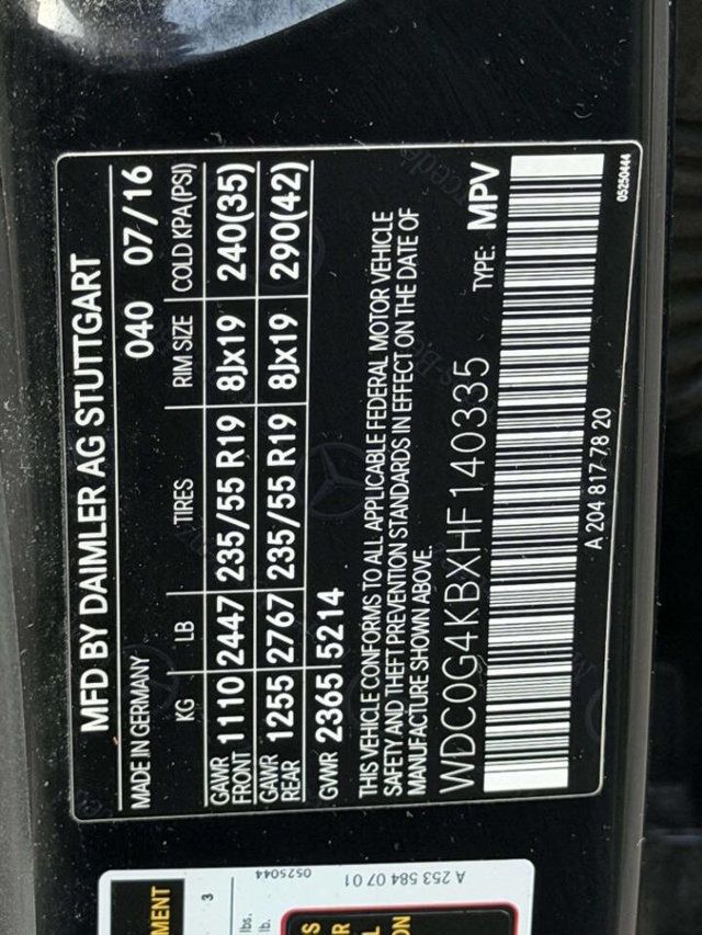 2017 Mercedes-Benz GLC GLC 300 4MATIC SUV - 22986771 - 13