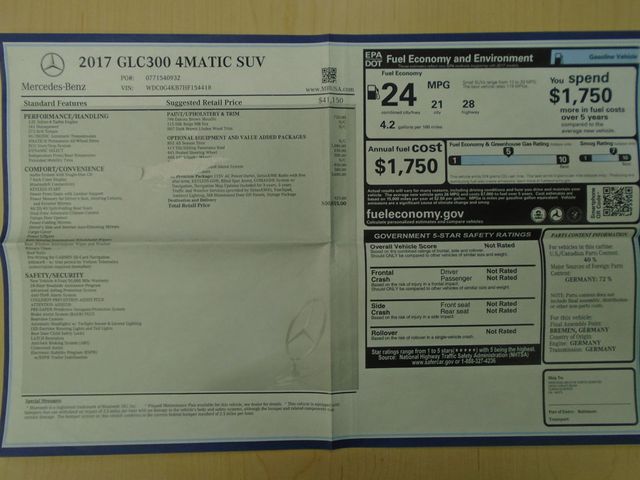 2017 Mercedes-Benz GLC GLC 300 4MATIC SUV - 22948185 - 44