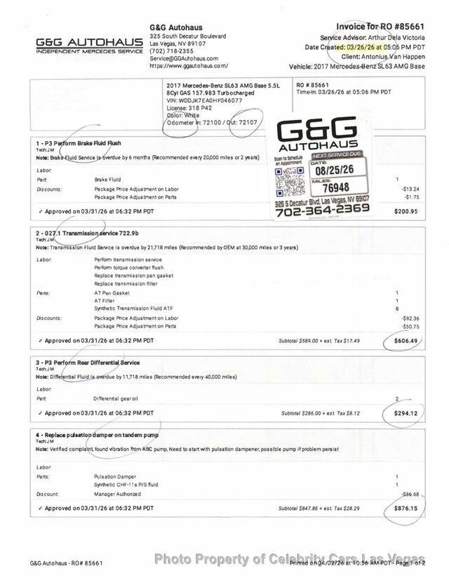 2017 Mercedes-Benz SL SL63 AMG $167k MSRP! - 23052746 - 72