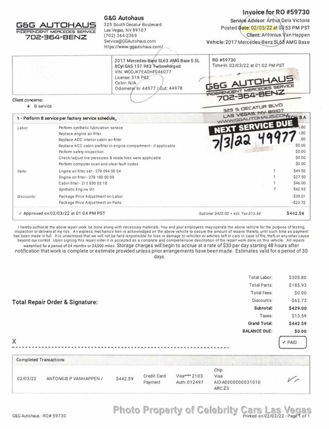 2017 Mercedes-Benz SL SL63 AMG $167k MSRP! - 23052746 - 89