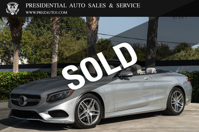 2017 Used Mercedes Benz S Class S 550 Cabriolet at Presidential Auto Sales Service and Leasing Serving Palm Beach Boca Raton Delray Beach FL IID 22690076
