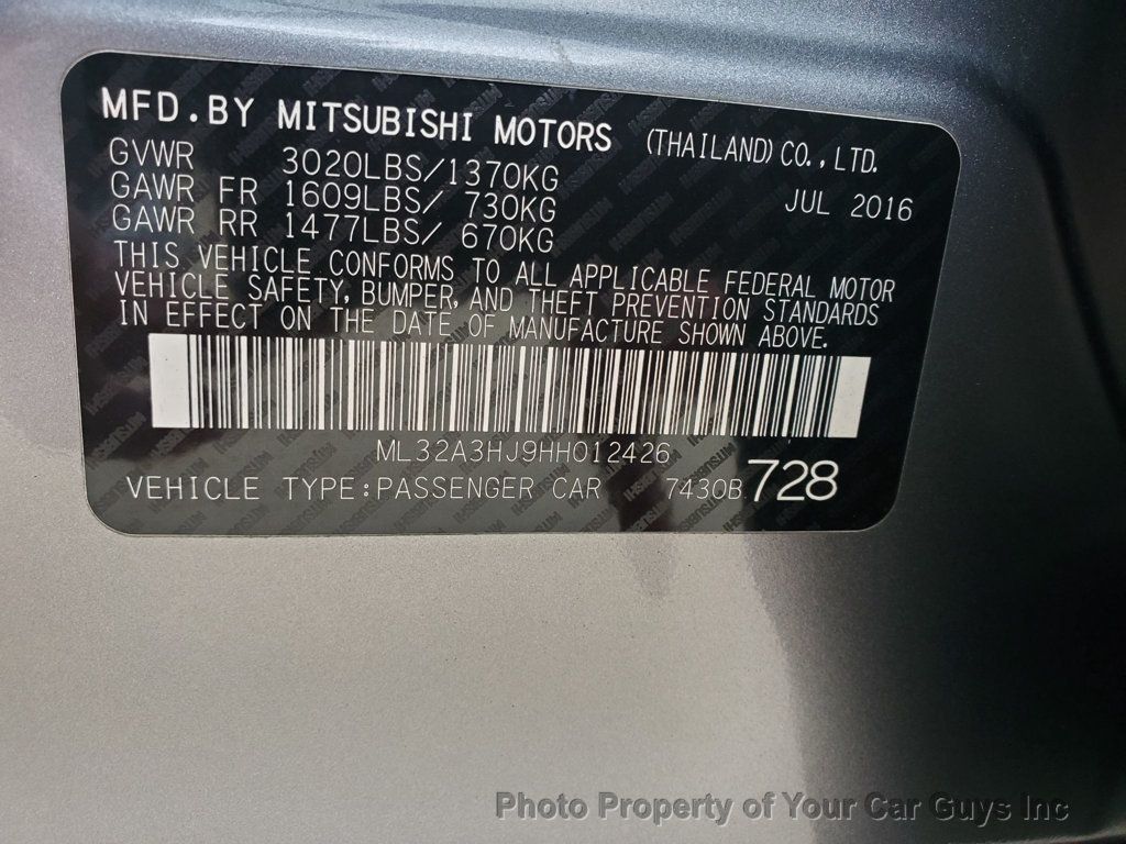 2017 Mitsubishi Mirage  - 23008724 - 26