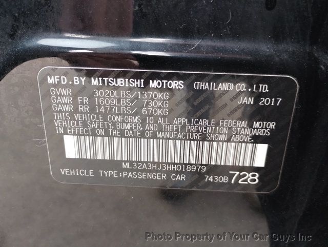 2017 Mitsubishi Mirage ES CVT - 23000930 - 16