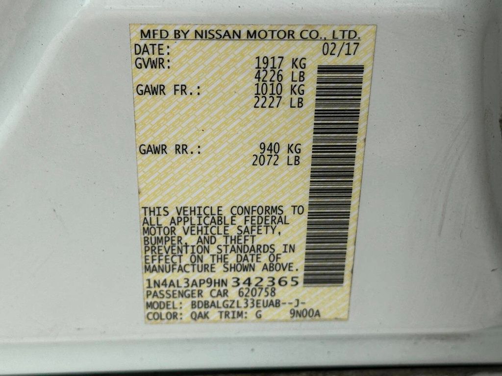 2017 Nissan Altima 2.5 - 22891534 - 15