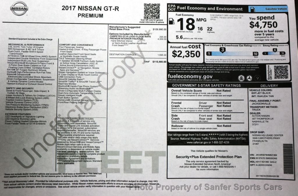 2017 Nissan GT-R Premium AWD - 22220791 - 69