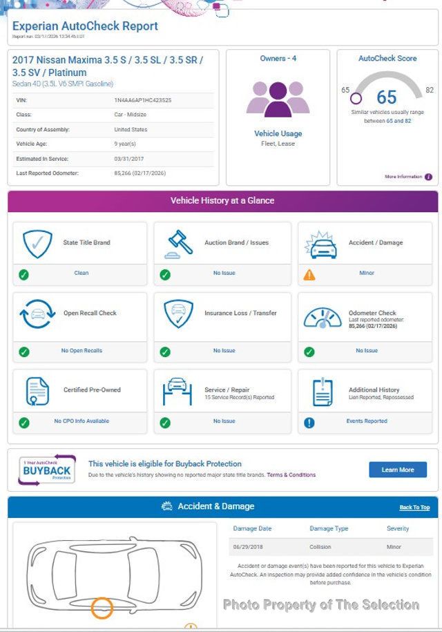2017 Nissan Maxima S 3.5L LIMITED W/APPLE CARPLAY & ANDROID AUDIO - 22999377 - 12