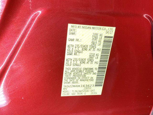 2017 Nissan Murano AWD Platinum - 22980474 - 65