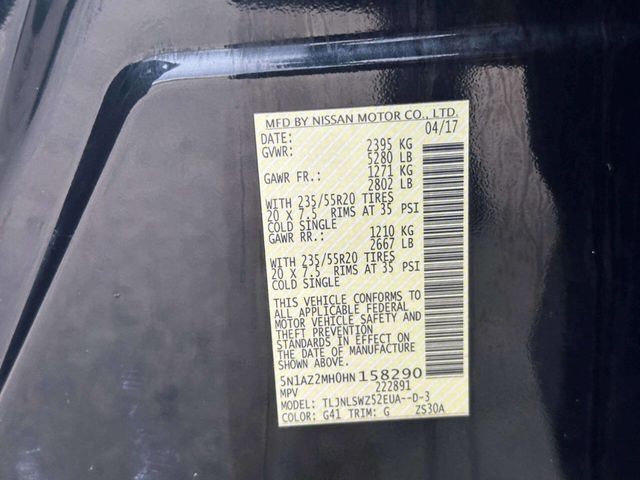 2017 Nissan Murano Platinum AWD 4dr SUV - 23017467 - 23