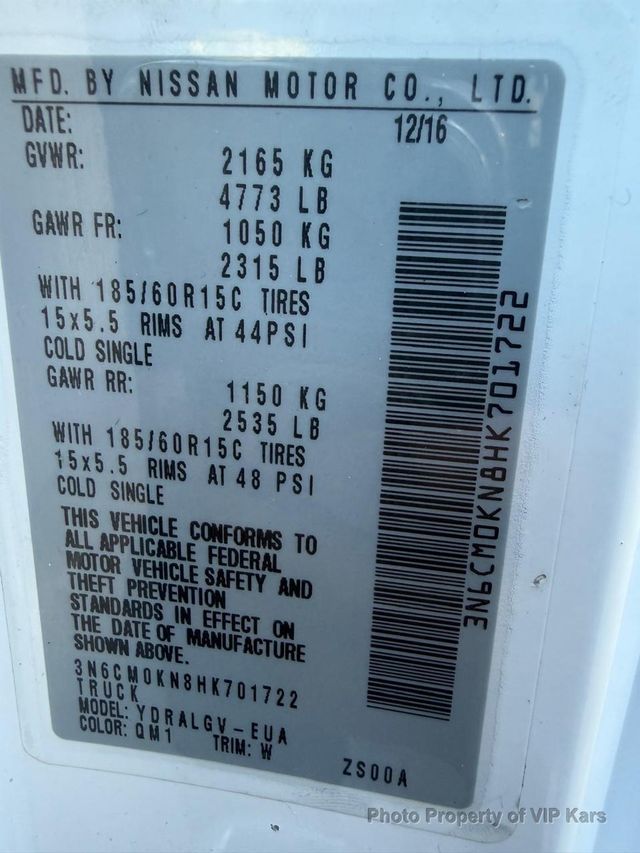 2017 Nissan NV200 Compact Cargo SV 2.0L CVT - 22940486 - 17