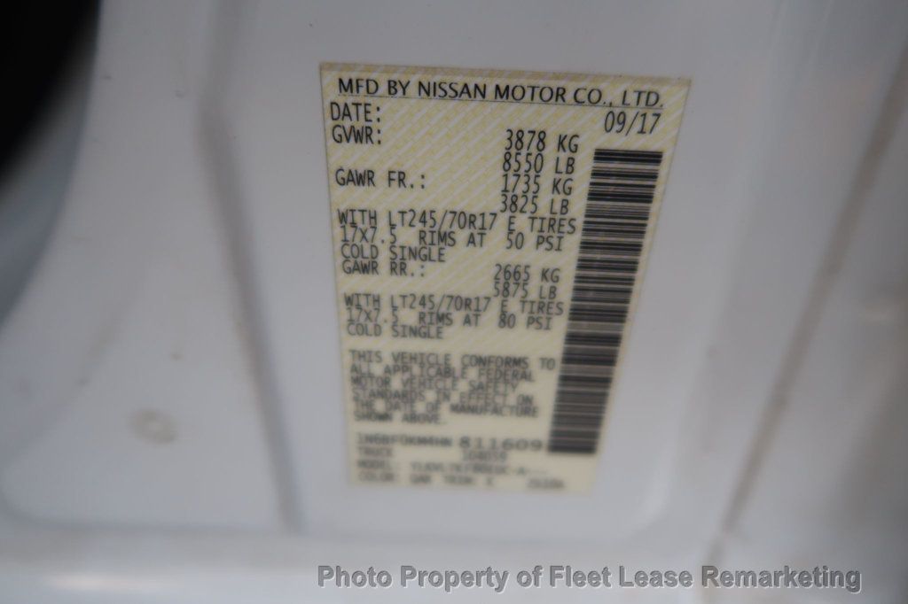 2017 Nissan NV Cargo NV1500 SV Low Roof Cargo Van Ladder Rack - 22951413 - 13