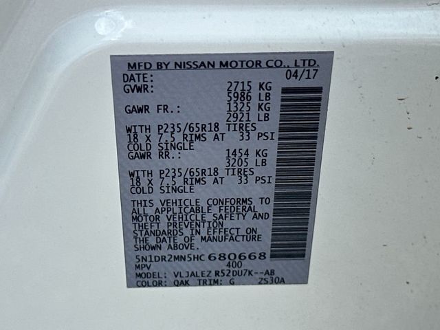 2017 Nissan Pathfinder FWD SV - 23015539 - 21