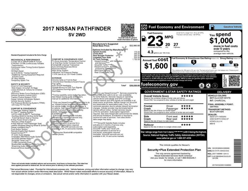 2017 Nissan Pathfinder FWD SV - 23015539 - 5