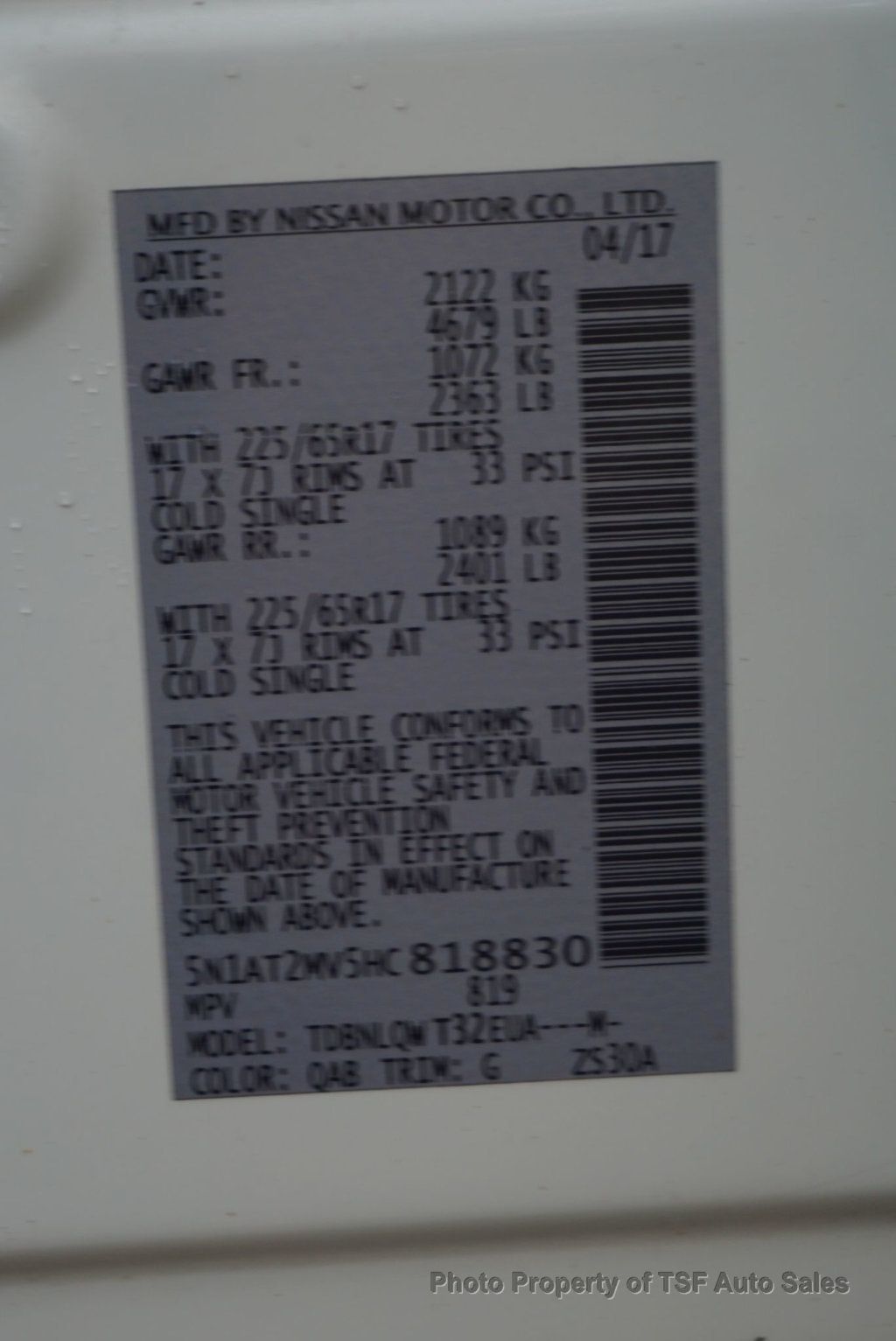 2017 Nissan Rogue 2017.5 AWD SV - 22975951 - 33