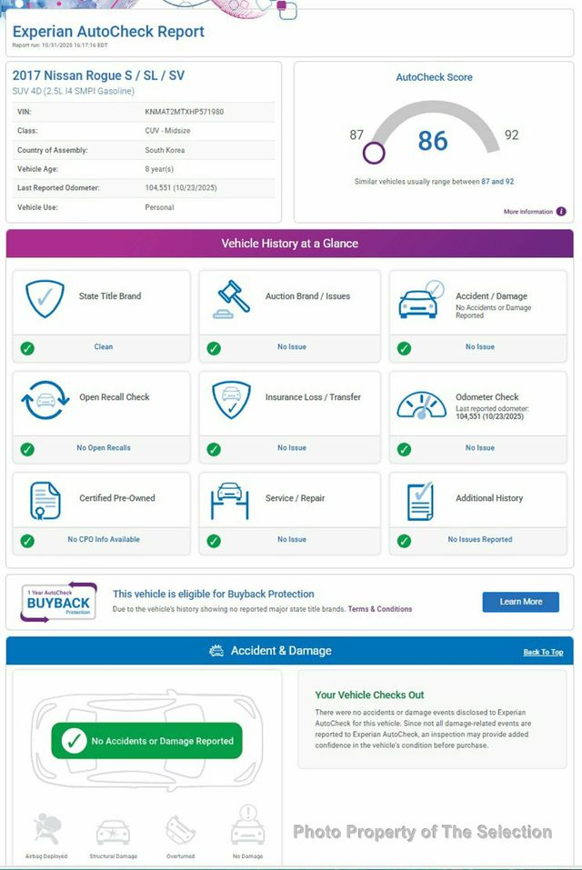 2017 Nissan Rogue 2017.5 FWD SV W/SV PREMIUM PACKAGE & NAVIGATION - 22937622 - 7