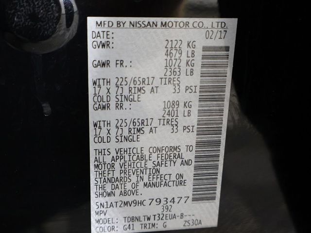 2017 Nissan Rogue AWD SV - 23057649 - 53