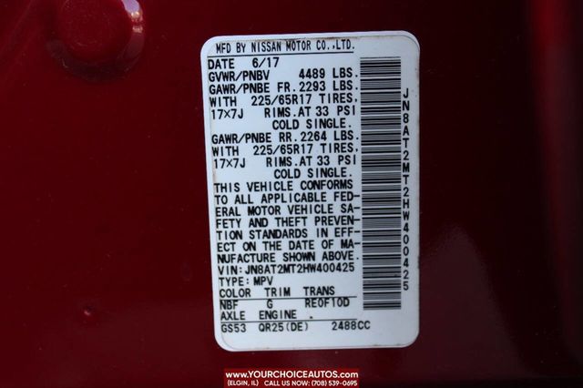 2017 Nissan Rogue SV 4dr Crossover - 22855339 - 33