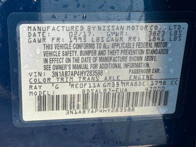 2017 Nissan Sentra S CVT - 22873768 - 13
