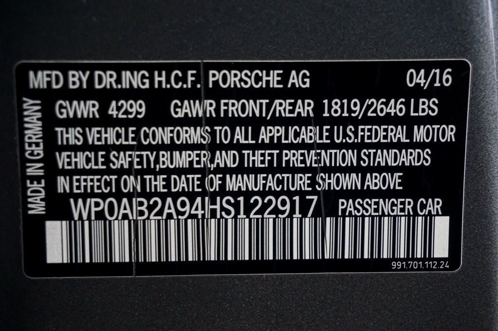 2017 Porsche 911 *911 Carrera 4S* *7-Speed Manual* *Sport Chrono Pkg* - 23000263 - 18