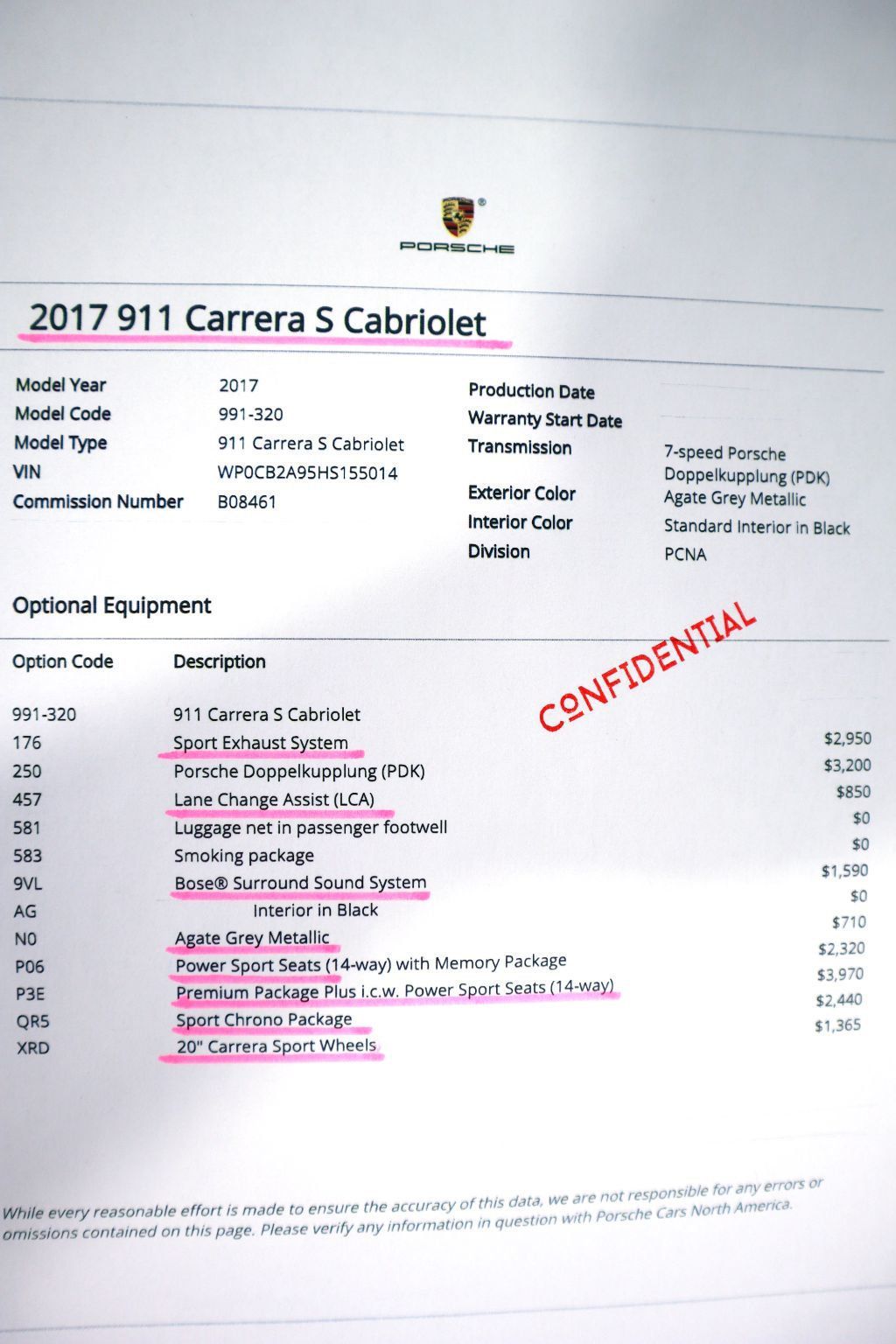 2017 Porsche CARRERA S CABRIOLET AGATE GREY...17,466 Miles...As New!! - 21543981 - 13