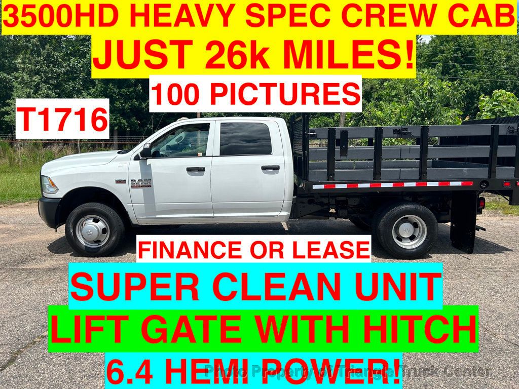2017 Ram 3500HD CREW CAB STAKE BODY JUST 26k MILES! LIFT GATE! SUPER CLEAN UNIT! 100 PICTURES! - 22863621 | Video 1