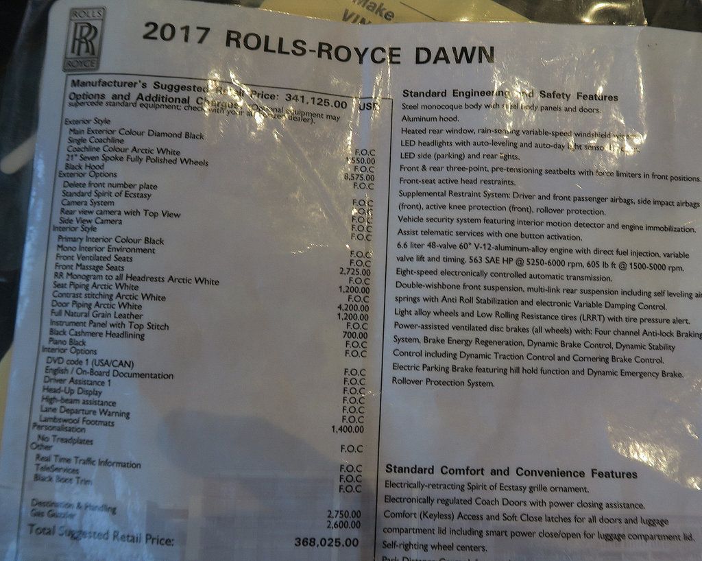 2017 Rolls-Royce Dawn Convertible - 22960413 - 36