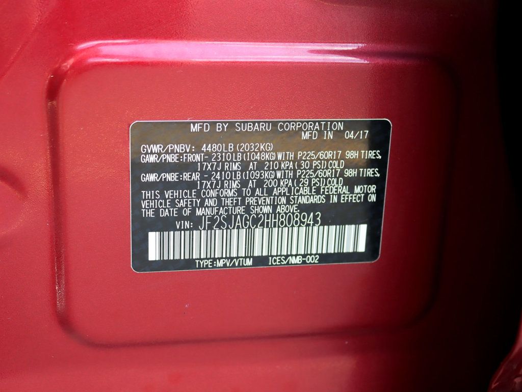 2017 Subaru Forester 2.5i Premium ALL-WEATHER & EYESIGHT & BLIND SPOT - 23070451 - 33