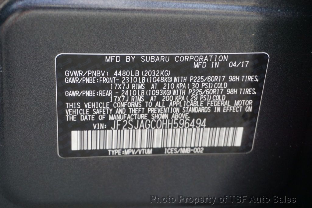 2017 Subaru Forester 2.5i Premium CVT REAR CAMERA PANORAMIC ROOF HEATED SEATS  - 23040278 - 38