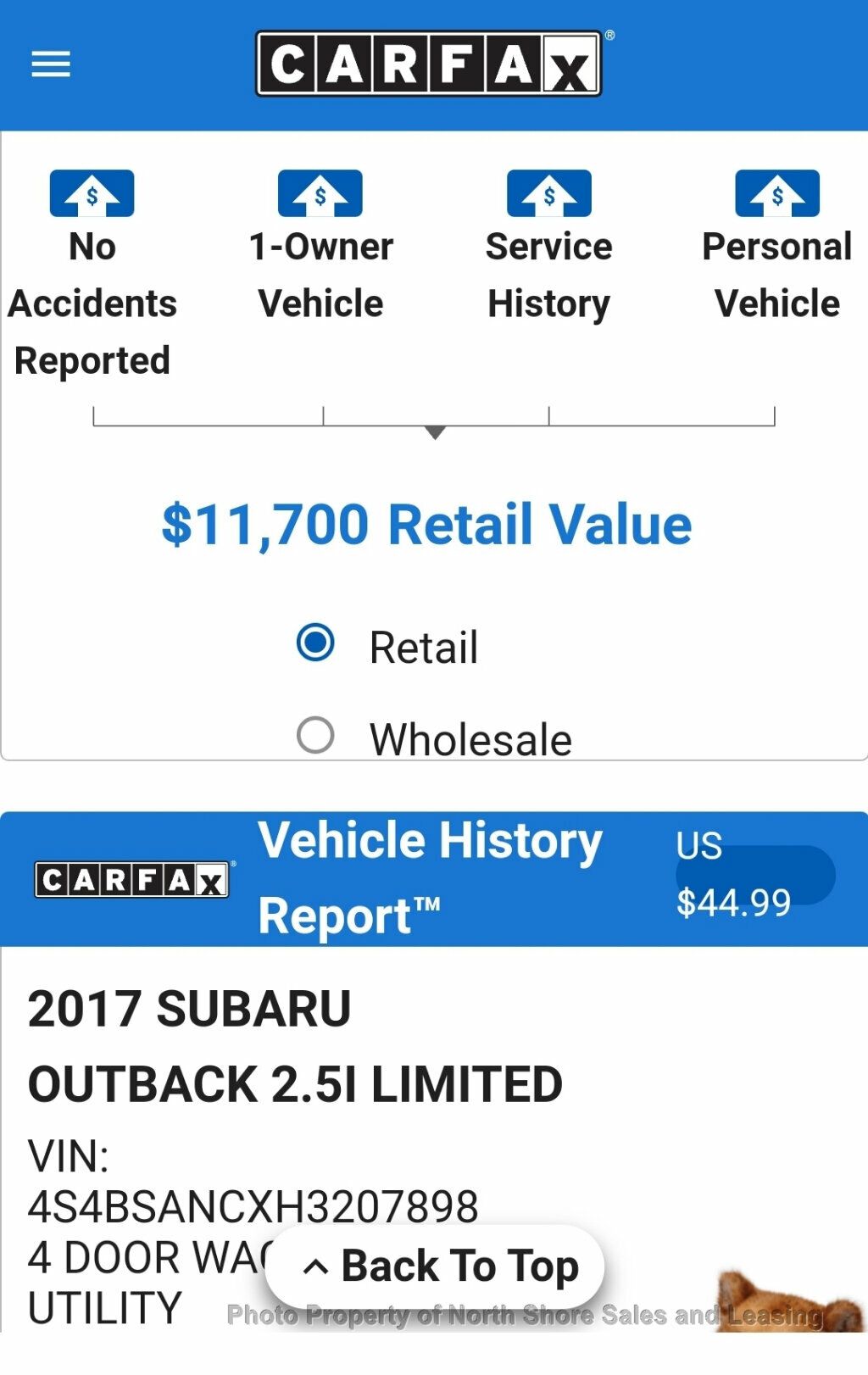 2017 Subaru Outback 2.5i Limited Wagon - 22481896 - 62