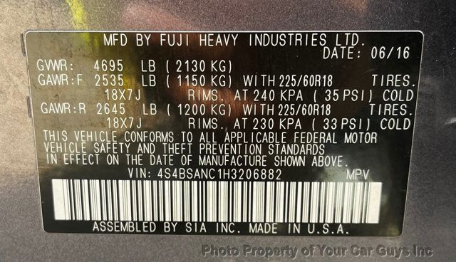2017 Subaru Outback Leather - 23081537 - 31