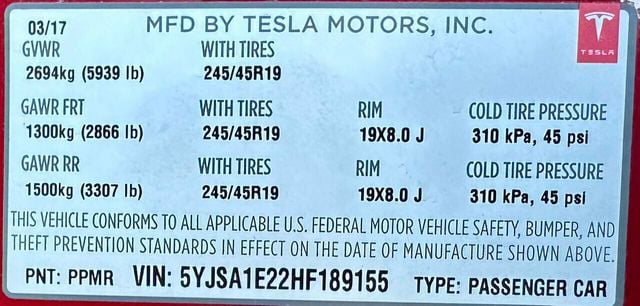 2017 Tesla Model S 100D AWD - 21963582 - 51