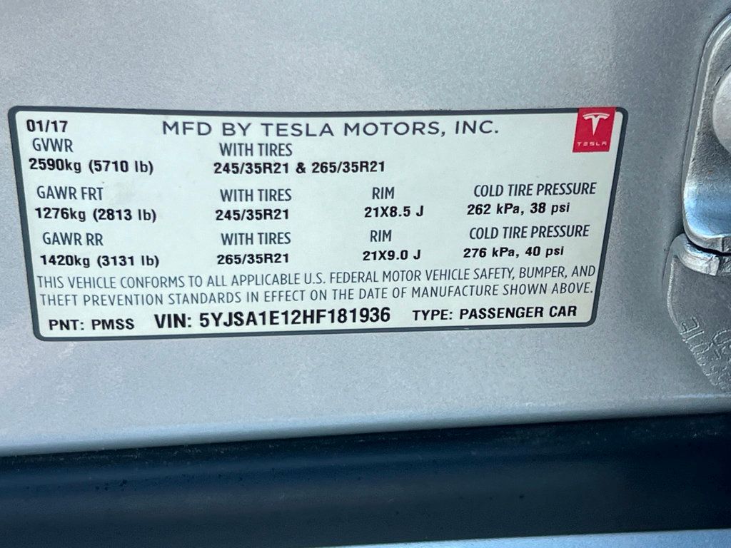 2017 Tesla Model S 75 RWD - 22385805 - 31
