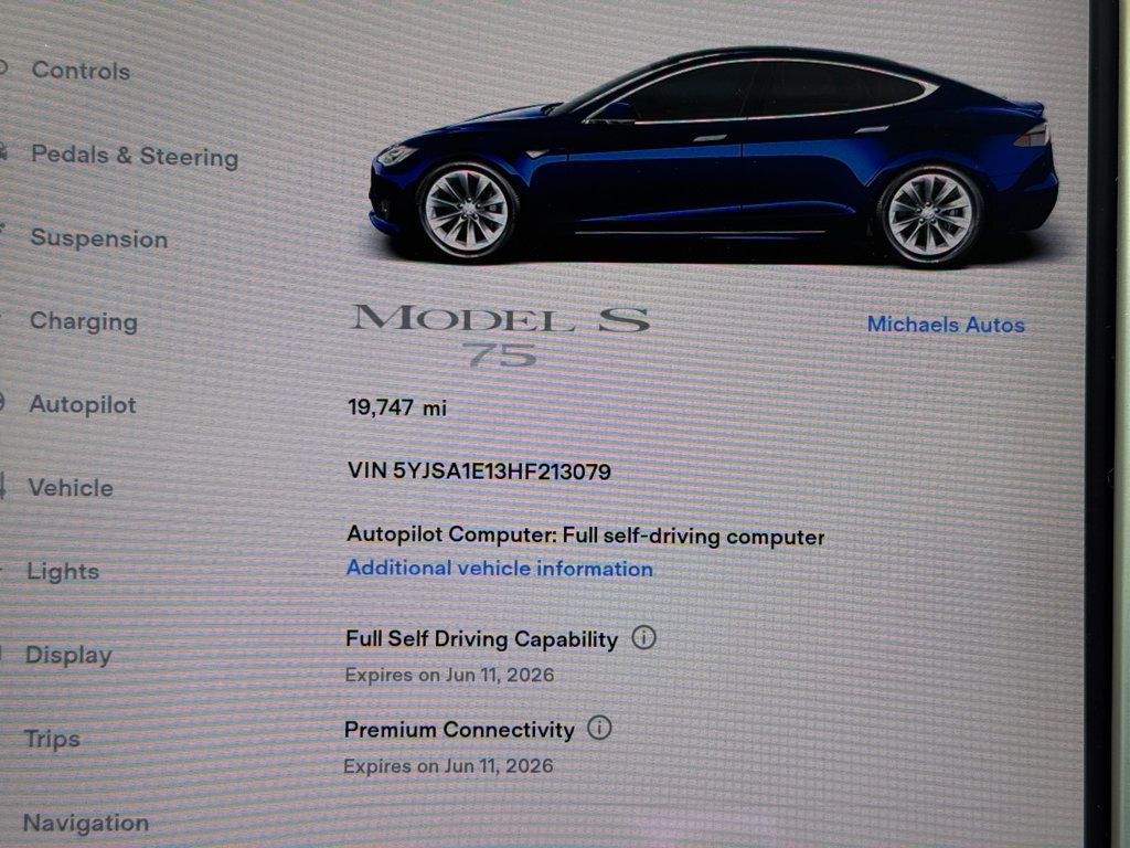 2017 Tesla Model S 75 RWD - 22996502 - 17