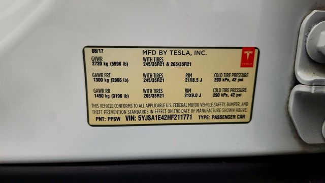2017 Tesla Model S P100D AWD with 21'' Grey Turbine Wheels - 22991454 - 23