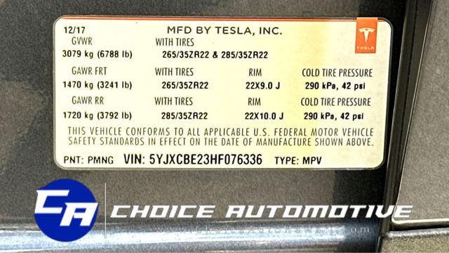 2017 Tesla Model X 100D AWD - 22289612 - 26