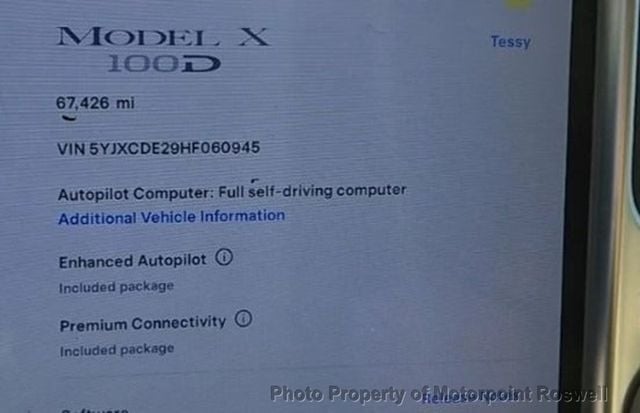 2017 Tesla Model X ENHANCED AUTOPILOT - 22763783 - 1