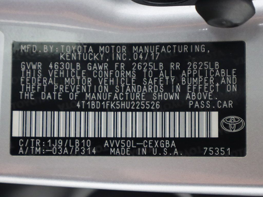 2017 Toyota Camry Hybrid XLE CVT - 22736125 - 44