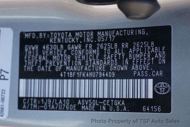 2017 Toyota Camry XLE Automatic NAVI REAR CAMERA HEATED SEATS SUNROOF LOW MILES  - 23045141 - 35