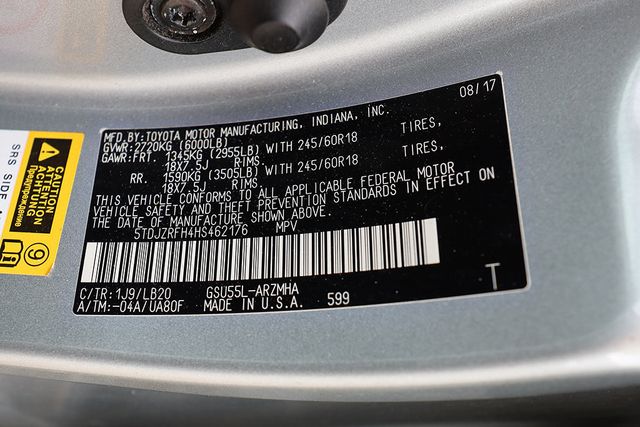 2017 TOYOTA HIGHLANDER XLE V6 AWD - 22938358 - 37