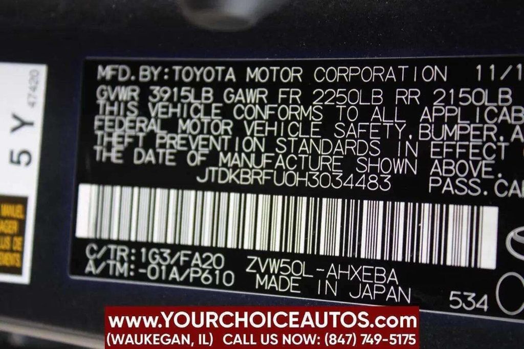 2017 Toyota Prius Two 4dr Hatchback - 22928585 - 24