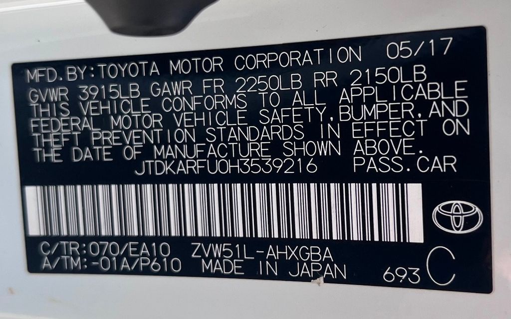 2017 Toyota Prius Two/Eco - 22246629 - 55