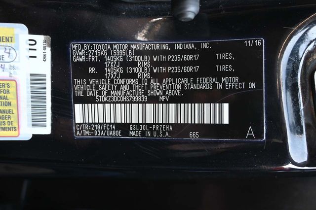 2017 Toyota Sienna LE Mobility FWD 7-Passenger Mobility - 22946979 - 36