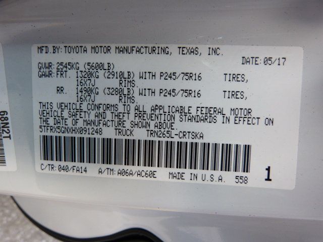 2017 Toyota Tacoma 2.7L 4CYL. GAS*2WD*EXTENDED CAB*TONNEAU COVER*LOCAL TRADE-IN! - 22997468 - 38